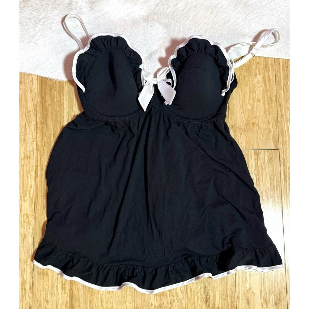 Victoria's Secret Sexy Little Things Babydoll Coquette Nightie Black Bra Top 36D